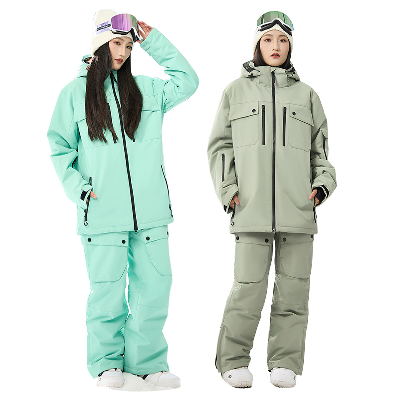Outdoor Sport Waterproof Pants - Giacca Invernale con Cappuccio e Pantaloni,